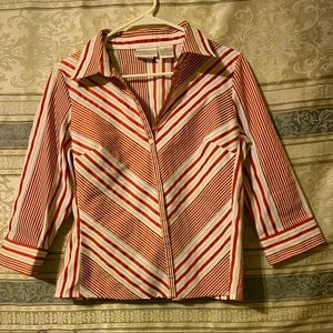 Worthington Stretch Striped Blouse